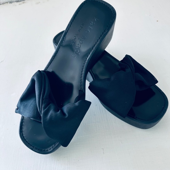 Kate Spade New York Women's Wedge Sandals in Black 11B - Picture 11 of 12